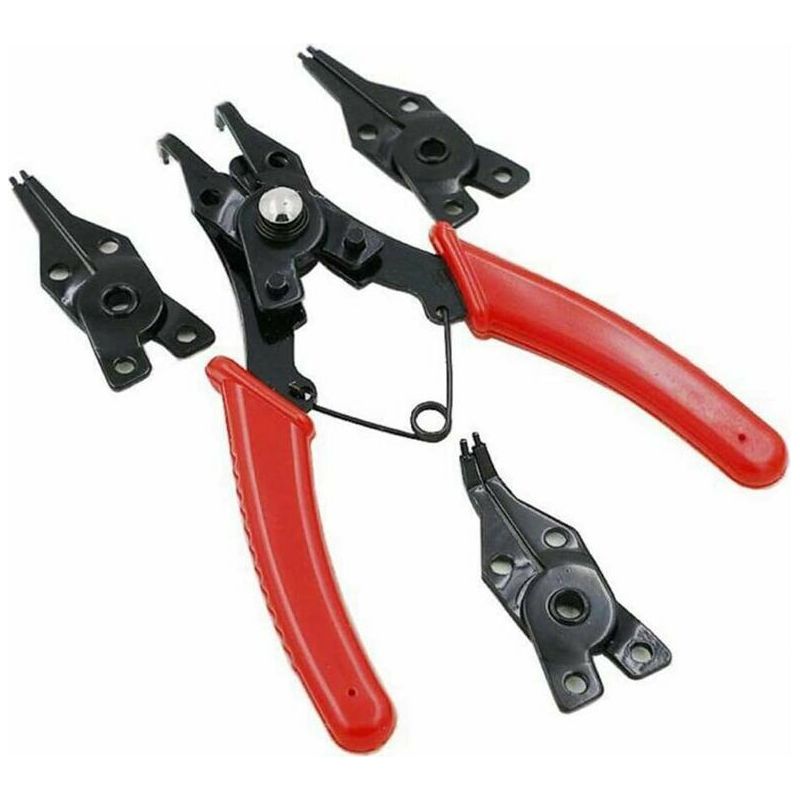 Pince À Circlips 4 En 1 Interchangeable, Outil Multifonction Pour Anneaux Internes Et Externes, Pinces Élastiques Réglables