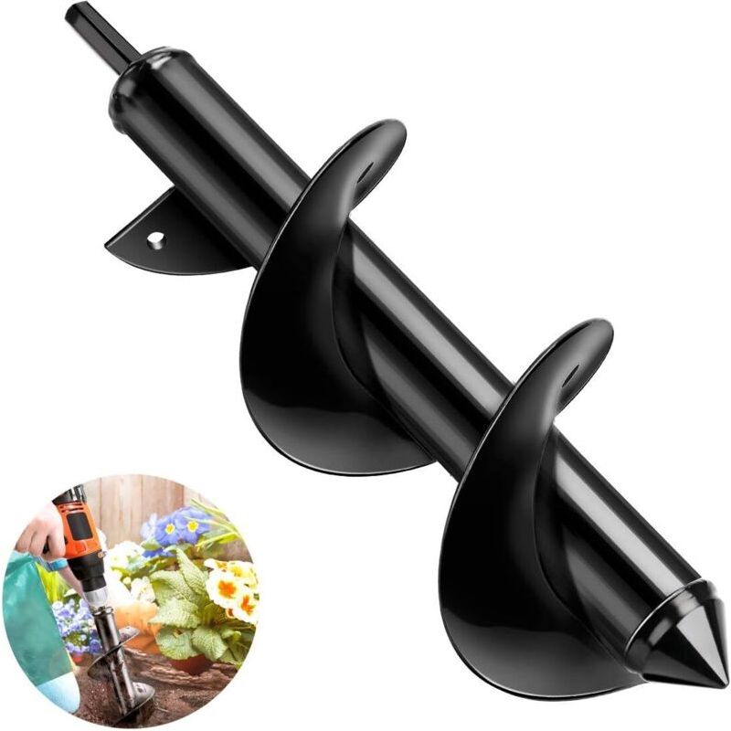 Tarière Hélicoïdale Pour Perceuse Sans Fil, Foret De Jardin Électrique, Outil De Creusement Rapide Pour Plantation, Diamètre 8cm