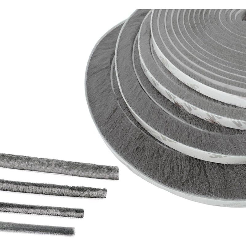 Joint Adhésif Porte 5m X 9mm X 23mm Gris, Isolation Phonique Et Thermique Pour Fenêtre Coulissante Et Moustiquaire