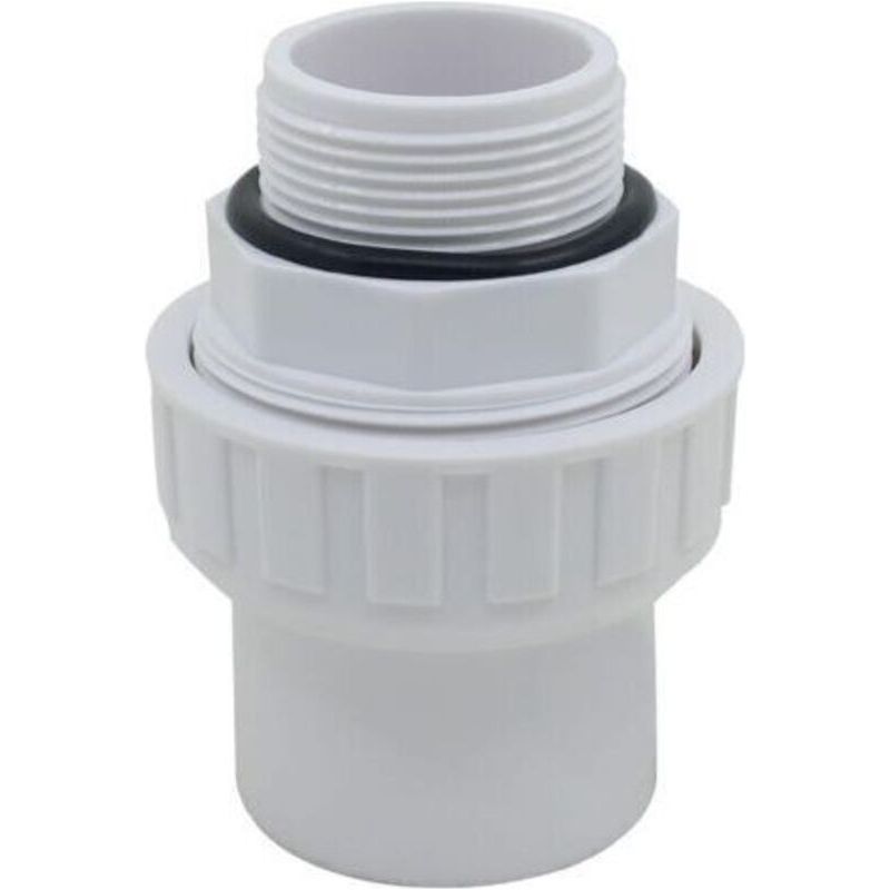 Raccord Union Mixte Pvc 1.5 Pouces À Visser Et Coller, Embout Fileté Étanche Pour Pompe Et Filtre À Sable De Piscine