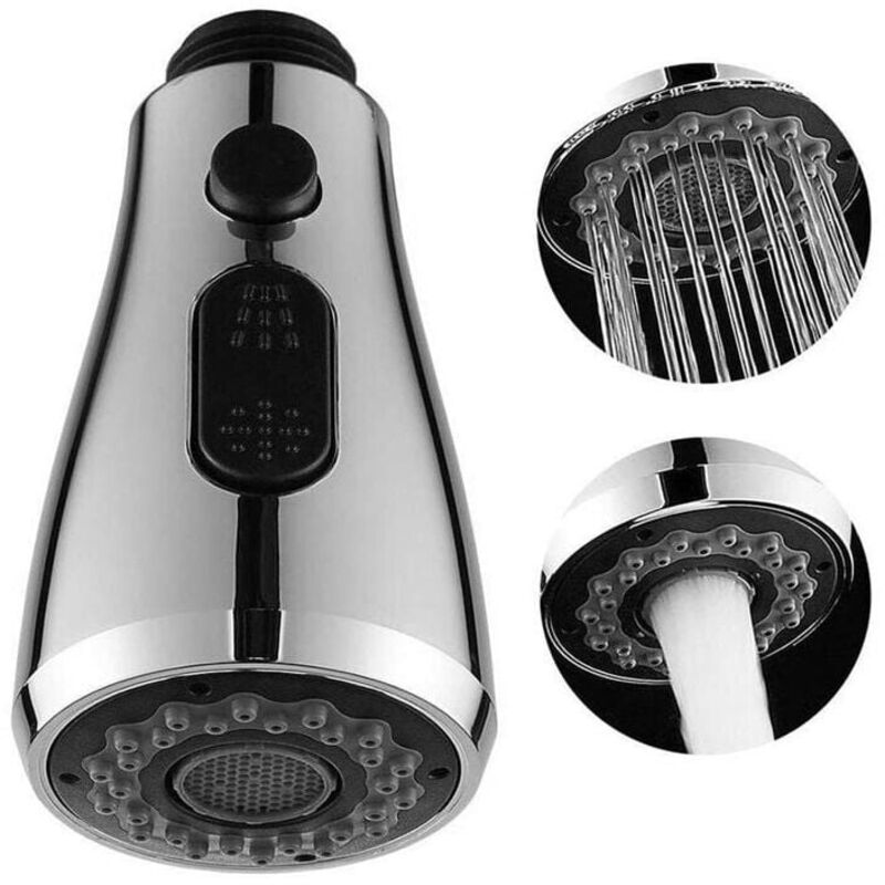 Robinet Cuisine Professionnel Mitigeur Évier Douchette Extractible 2 Jets Haute Pression Moderne Lavabo
