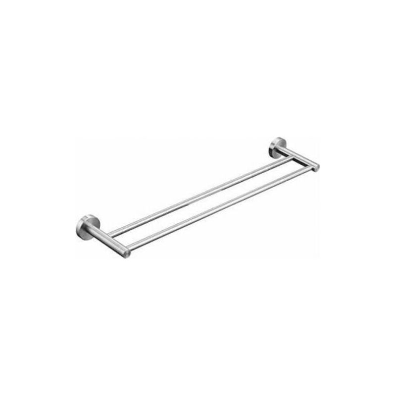 Porte-serviettes Mural Double 50 Cm En Acier Inoxydable Brossé Sus 304, Support Robuste Et Moderne Pour Salle De Bain