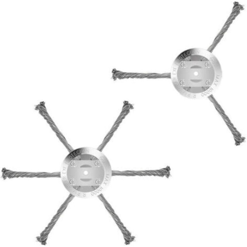 Lot De 2 Têtes De Coupe-bordure Fil Acier 15cm, Rechange Pour Débroussailleuse Électrique Sans Fil Et Coupe-herbe À Batterie