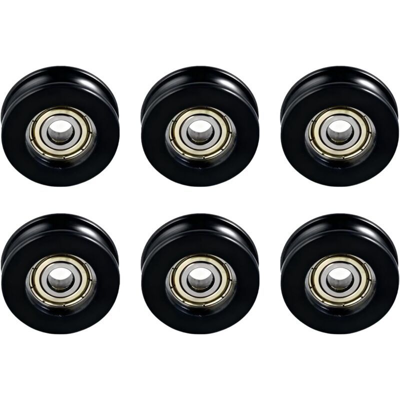 Lot De 6 Roulettes Pour Porte Coulissante Et Moustiquaire, Accessoires Douche Et Stores, Roulements À Billes Aluminium 5x20x7mm