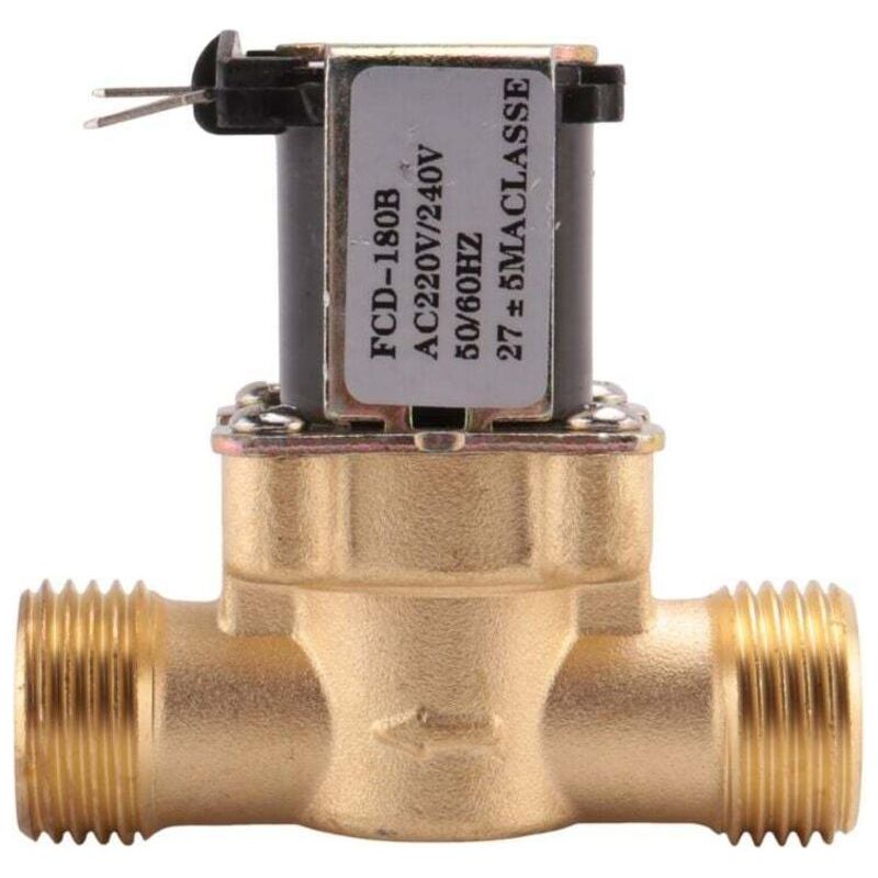 Électrovanne 1/2 Pouces 220v Laiton Normalement Fermée Pour Eau Liquide Chimique Industriel