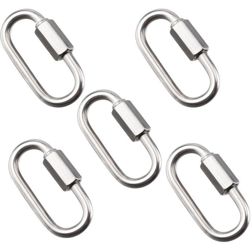 Lot De 12 Maillons Rapides Inox M4 Connecteurs En D À Vis Mousquetons Pour Chaîne Intérieur Extérieur
