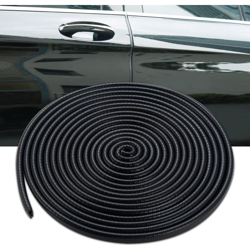 Protege Bord De Porte Universel En Caoutchouc Forme U 5m Noir Garniture Protection Anti Choc Pour Berline Suv Camion
