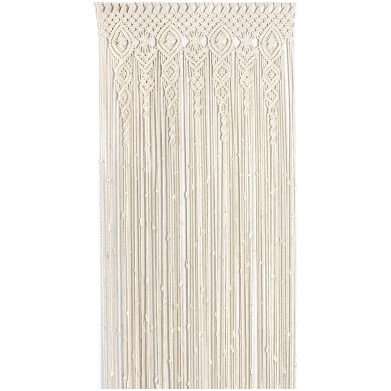 Rideau En Macramé Bohème 90x180 Cm - Tenture Murale Décorative Style Hippie Chic Pour Salon Chambre