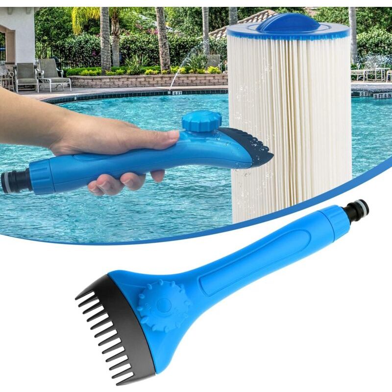 Brosse De Nettoyage Pour Filtre De Piscine Et Jacuzzi, Anti-dépôts Avec Bouton De Réglage, Accessoire D'Entretien Pour Spa