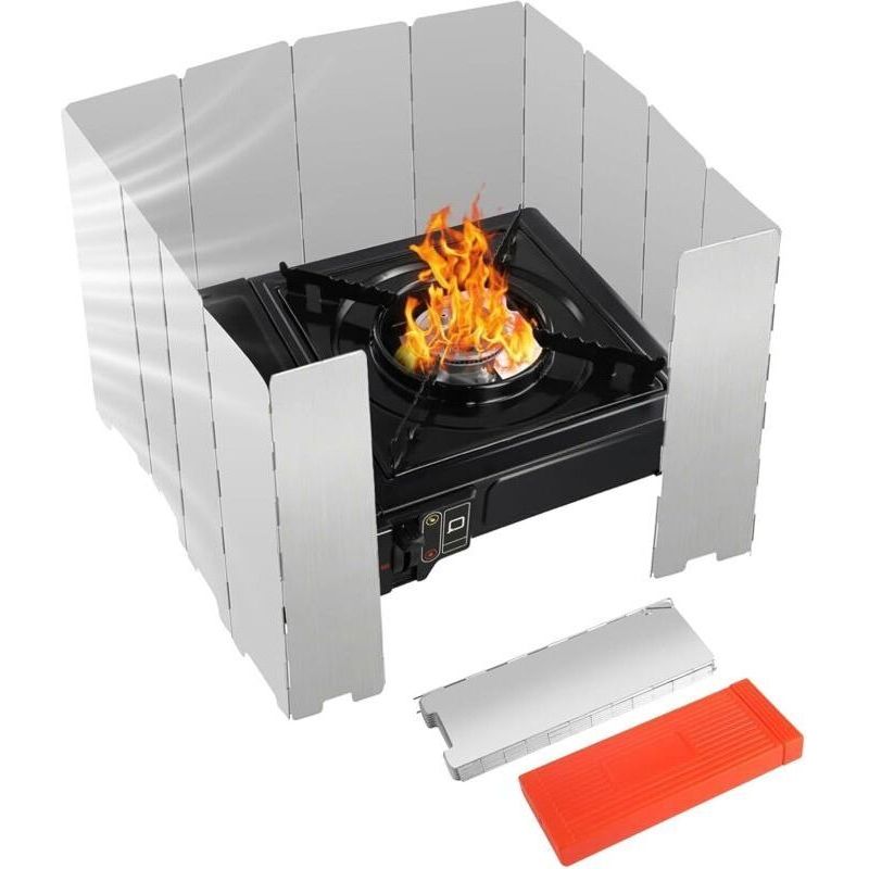 Pare-vent Pliable En Aluminium Pour Réchaud De Camping, Écran Anti-vent Robuste Et Léger, Protection Efficace Pour Cuisson En Plein Air