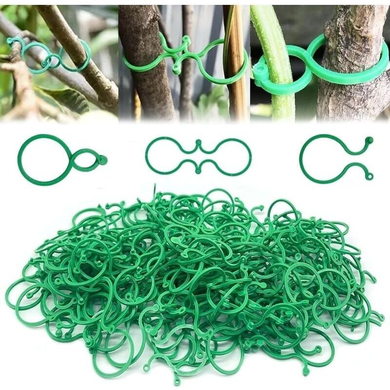 200 Clips Attache Plante Réutilisables, Supports Tuteurs Jardinage En Plastique 4x2.7cm, Pinces Pour Tomates Et Plantes Grimpantes