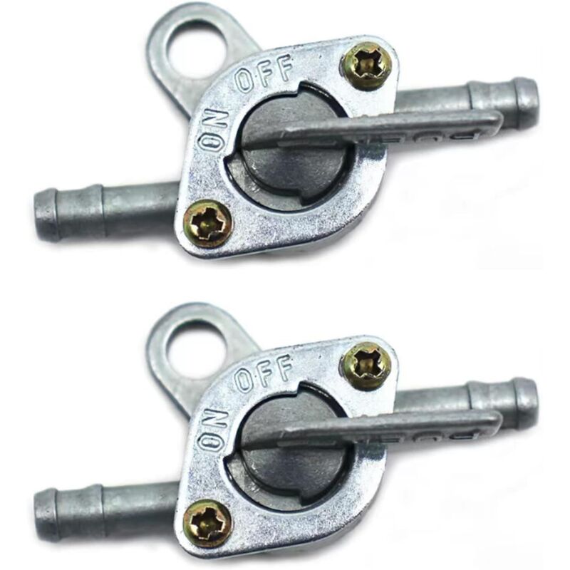 Lot De 2 Robinets D'Essence Universels Pour Moto Scooter Quad, Interrupteur De Carburant Avec Fonction De Fermeture