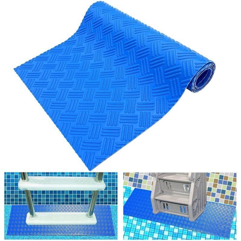Tapis Antidérapant Pour Échelle De Piscine 90x23 Cm, Protection Texturée Sécurisée, Compatible Piscines Hors Sol