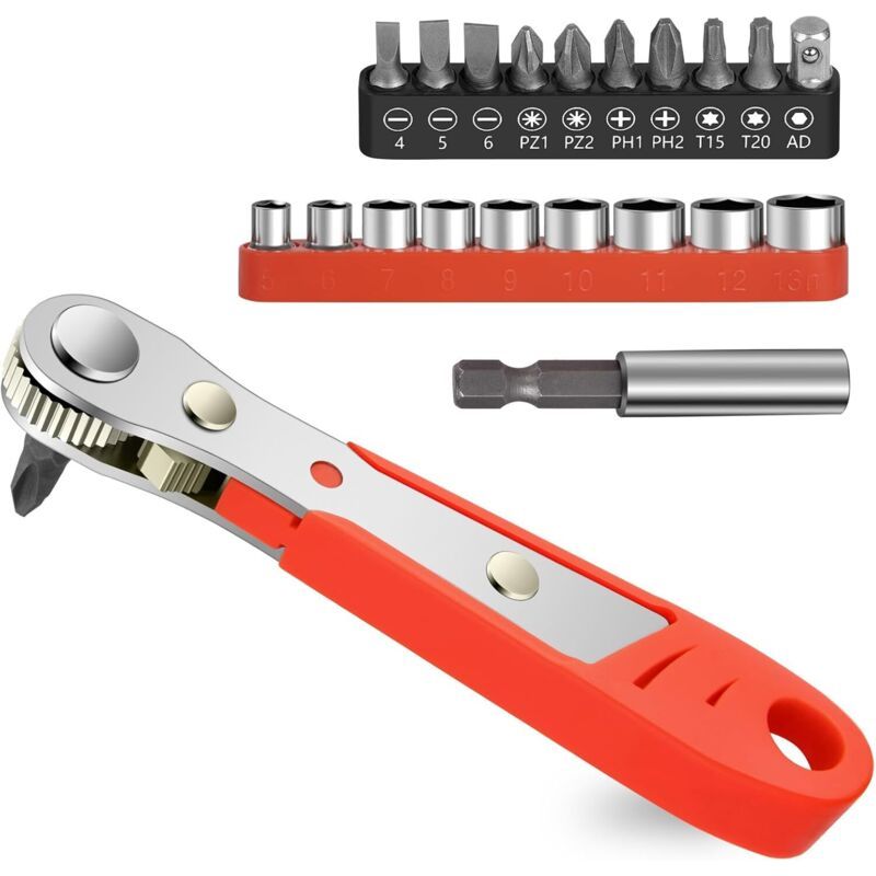 Kit Tournevis À Cliquet Magnétique Réversible, Mini Outil De Précision Multifonction Pour Réparation De Poche