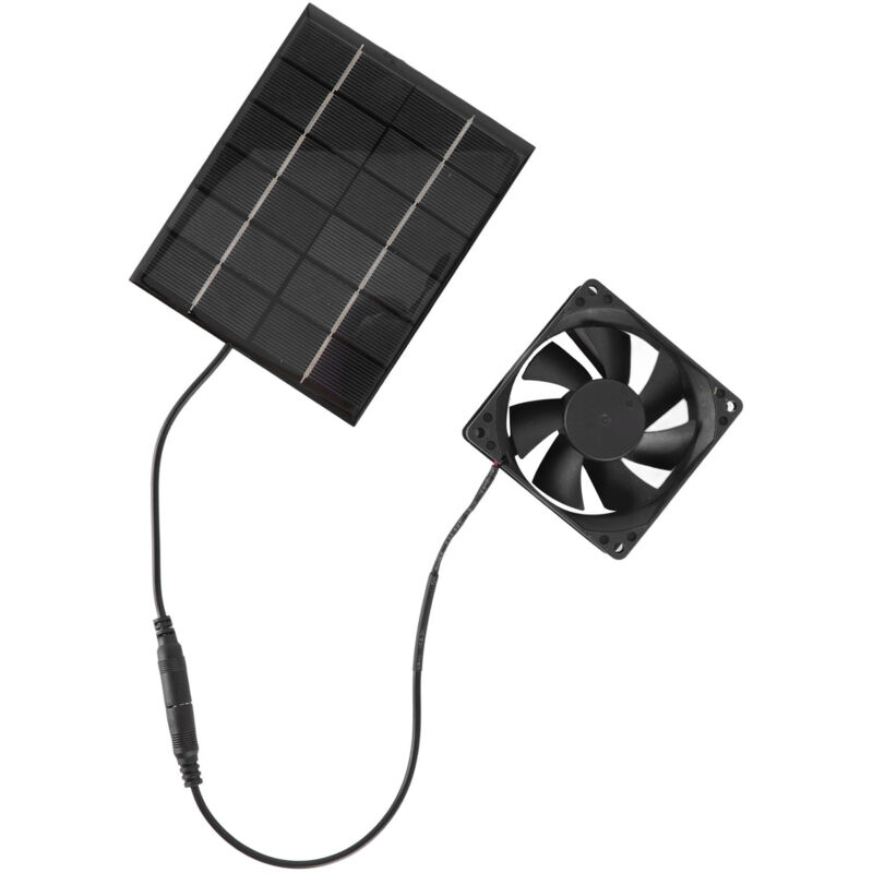 Ventilateur Solaire 2w Pour Serre Et Abri De Jardin, Extracteur D'Air Silencieux Pour Panneau Photovoltaïque, Aération Efficace Et Économe En Énergie