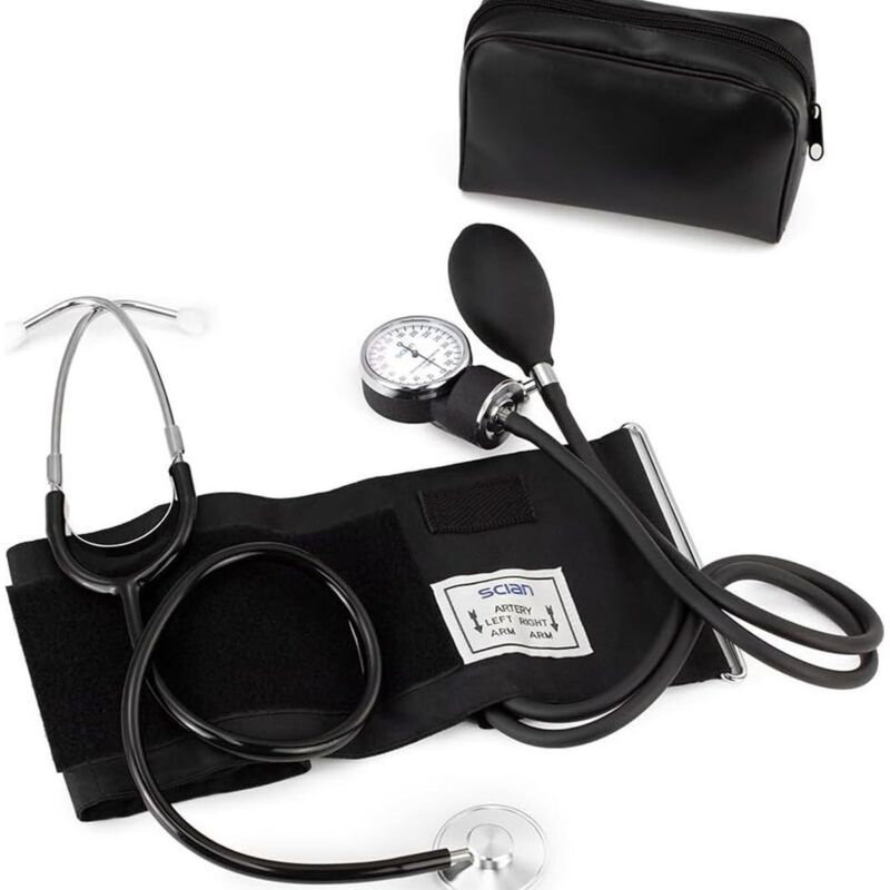 Tensiomètre Manuel À Brassard Avec Stéthoscope Double Tête, Appareil Médical De Mesure De La Pression Artérielle Pour Usage Domestique