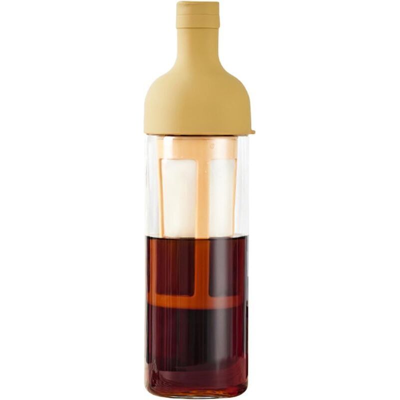 Bouteille Cold Brew 500ml Verre Silicone Infuseur Café Thé Filtre Portable Créatif Jaune