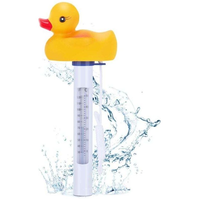 Thermomètre Flottant Canard Pour Piscine, Spa Et Jacuzzi, Avec Ficelle, Lecture Facile, Idéal Intérieur Extérieur