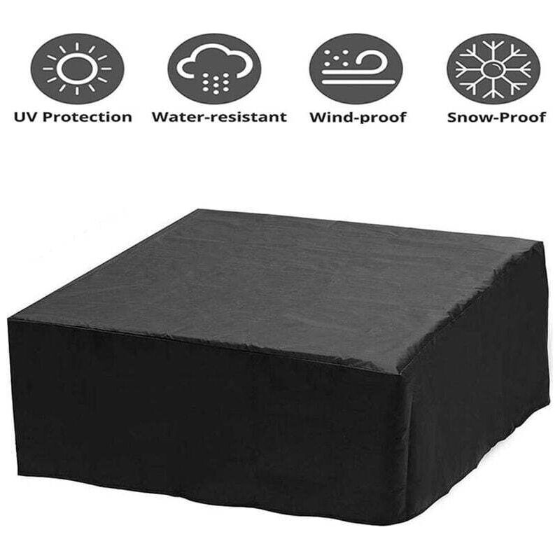 Housse De Spa 200x200x85cm En Tissu Oxford Imperméable Et Anti-uv, Protection Poussière Pour Jacuzzi Et Piscine Extérieure De Jardin