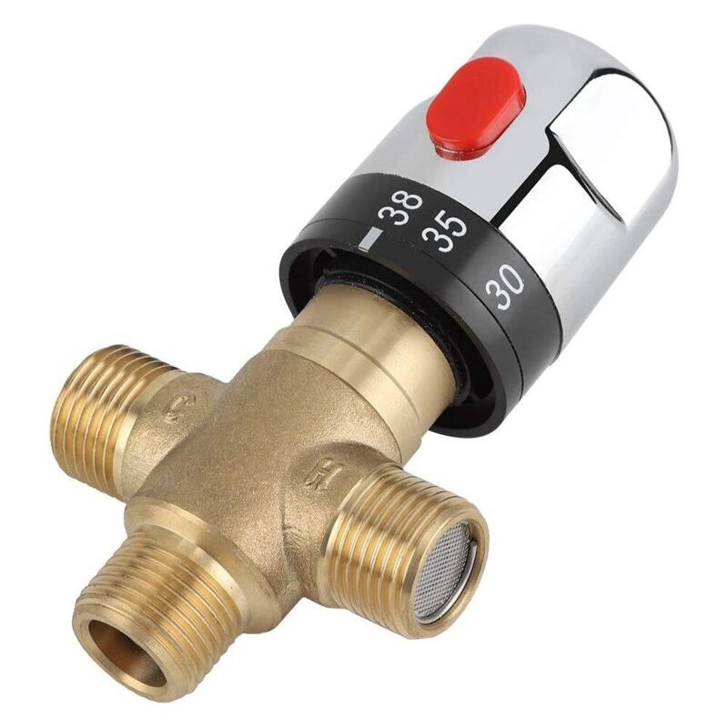 Mitigeur Thermostatique En Laiton Pour Chauffe-eau, Régulateur De Température Avec Tuyau, Contrôle Précis Pour Bassin