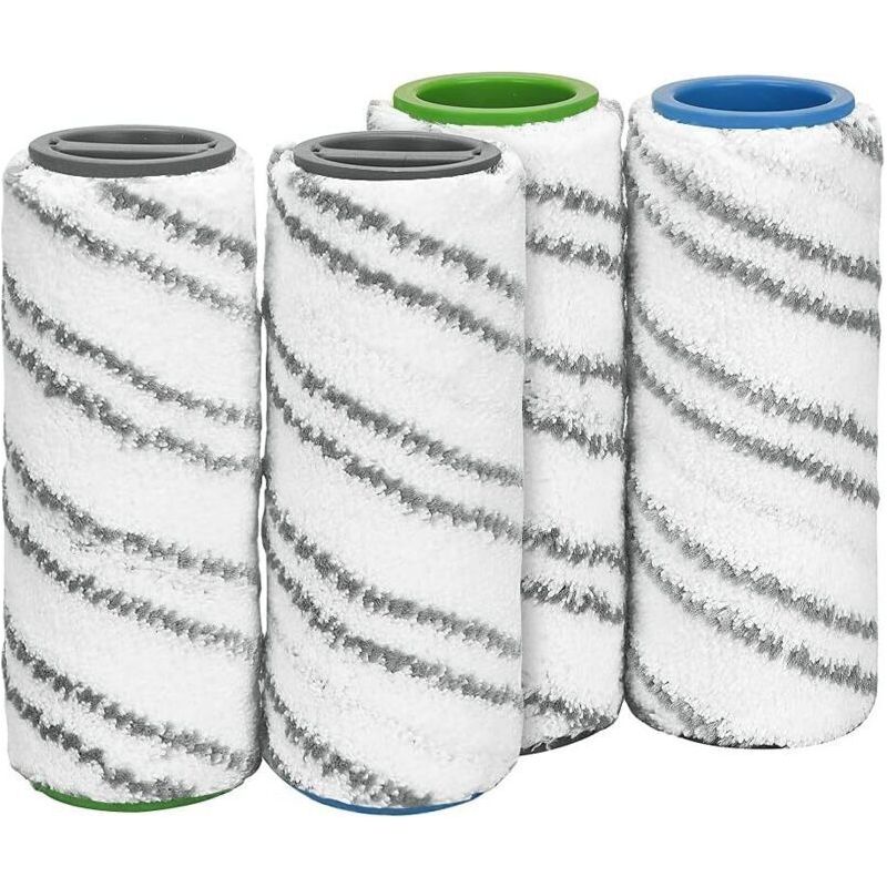 Lot De 4 Rouleaux De Rechange Gris Pour Nettoyeur Vapeur Sol, Compatibles Fc7 Fc5 Fc3d Fc3