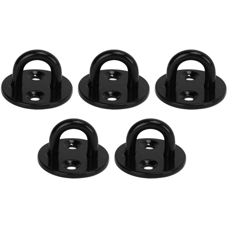 Lot De 5 Œillets De Protection En Acier Inoxydable Noir Épais, Renforcés Pour Charges Lourdes, Diamètre 5 Mm