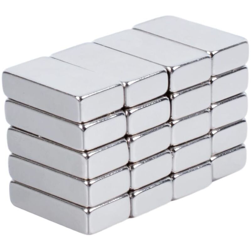Lot De 20 Aimants Néodyme Rectangulaires 20x10x5mm Ultra Puissants Pour Frigo Tableau Blanc Bricolage Et Loisirs Créatifs
