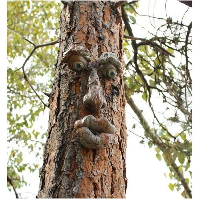 Sculpture Visage Rigolo En Résine, Décoration Jardin Extérieur, Ornements Drôles Pour Cour Et Pelouse, Art De Yard Amusant