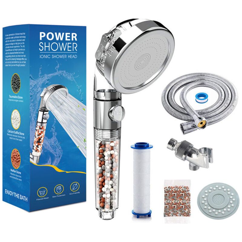 Pommeau De Douche Filtrant Anti Calcaire, Élimine Chlore Et Fluor, Adoucit L'Eau Dure, Soulage Peaux Sèches, Installation Facile