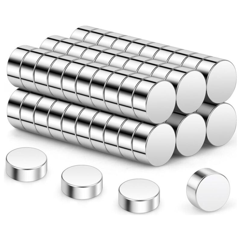 Lot De 60 Aimants Ronds 8x3mm Puissants, Mini Aimants Néodyme Pour Bricolage, Frigo, Bureau Et Maison, Accessoires Magnétiques Pratiques