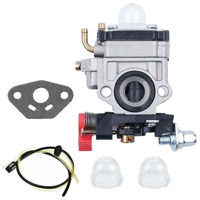 Kit Carburateur Compatible Walbro Wyj 26cc 3cc Pour Débroussailleuse Tondeuse Avec Entretoise Pompe Primaire Et Tuyaux