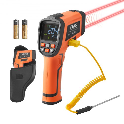 Infrarot Thermometer -30℃ Bis 1600℃, Digitales Ir-temperaturmessgerät Mit Lcd-display Typ-k-thermoelement & Dual-laser, Berührungslose Temperaturpistole Für Kochen Industrie (nicht Für Menschen)