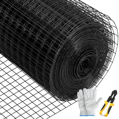 Maschendraht 122 X 1524 Cm Verzinkter Mit Vinyl Beschichteter 16-gauge-maschendrahtzaun Aus Stahl Mit Einer Schneidezange Und Einem Paar Stoffhandschuhen, Für Gartenzäune Und Haustiergehege,