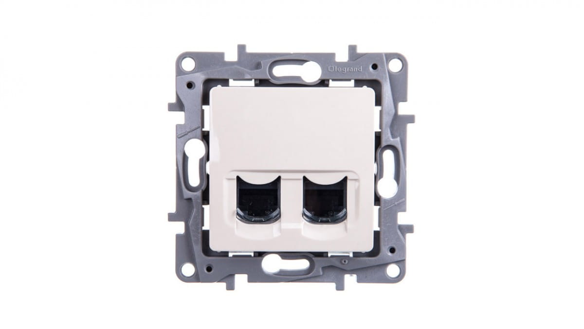 Niloe Cream Doppel-computerbuchse Rj45 Kat. 6 Utp 664874