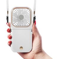 Tragbarer Ventilator – Mini-usb-ventilator Mit Ladefunktion – Faltbarer Und Verstellbarer Nackenventilator – Weiß – 1 Stück