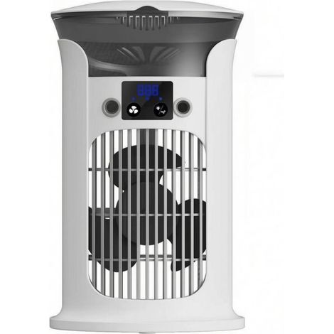 Leiser Luftkühler, 3 Geschwindigkeitsstufen, 880-ml-wassertank, Usb-aufladbar, 7-farbige Led-beleuchtung, Keine Belüftung Erforderlich, Für Schlafzimmer Und Wohnzimmer, Weiß, Elfenbeinweiß