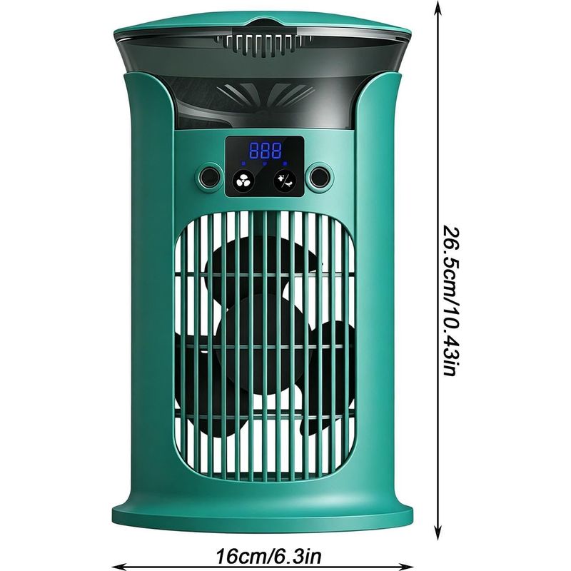 Nebelventilator – 26,5 Cm (10,43 Zoll), 880 Ml Wassertank, 3 Geschwindigkeitsstufen, Tischventilator Mit Luftbefeuchter, Led-licht Und Usb-anschluss Für Zuhause, Büro, Schlafzimmer Und Zur Verbesserun