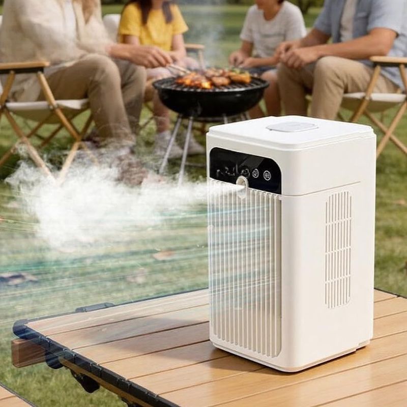 Tragbarer Luftkühler Mit Intelligentem Timer, 500 Ml Mini-klimaanlage Für Unterwegs, Zwei Leise 3000-mah-lüfter, Geeignet Für Zuhause, Büro Und Küche.
