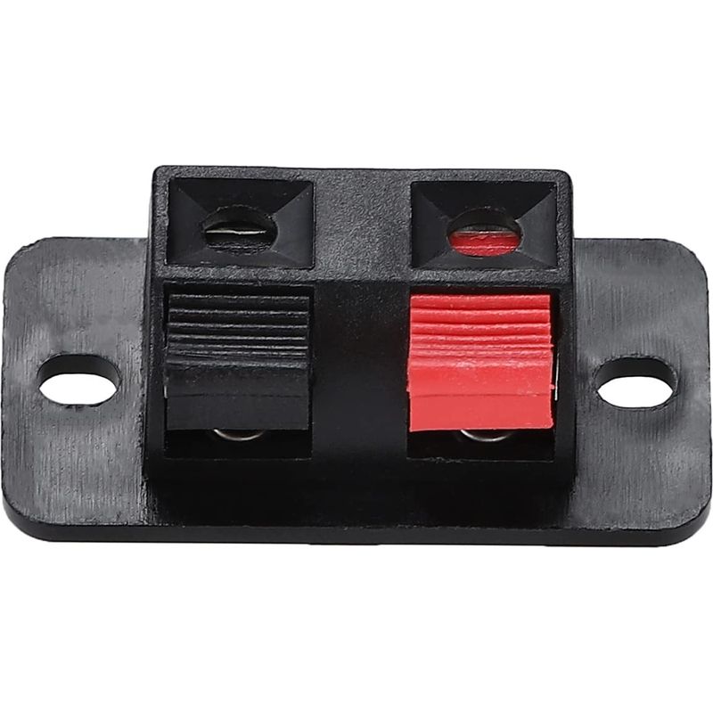 Greluma 12-teiliger 2-wege-lautsprecher-anschlussblock, Lautsprecher-anschlussblockplatine, Federbelastete Lautsprecheranschlussklemme, Druckverschluss