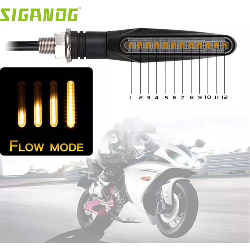 4 Mini-led-blinker, Geeignet Für Motorräder, E-prüfzeichen, Dc12v, Ip67, Dynamische Blinker, Led-motorradblinker, Für Roller, Quads, Cruiser Und Offroad-fahrzeuge