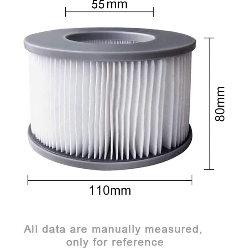 Yanban 6er-set Whirlpoolfilter Für Mspa-schlauchpools, Verbesserte Version Mit Kartuschenpumpe Für Mspa Und Alle Gängigen Whirlpools