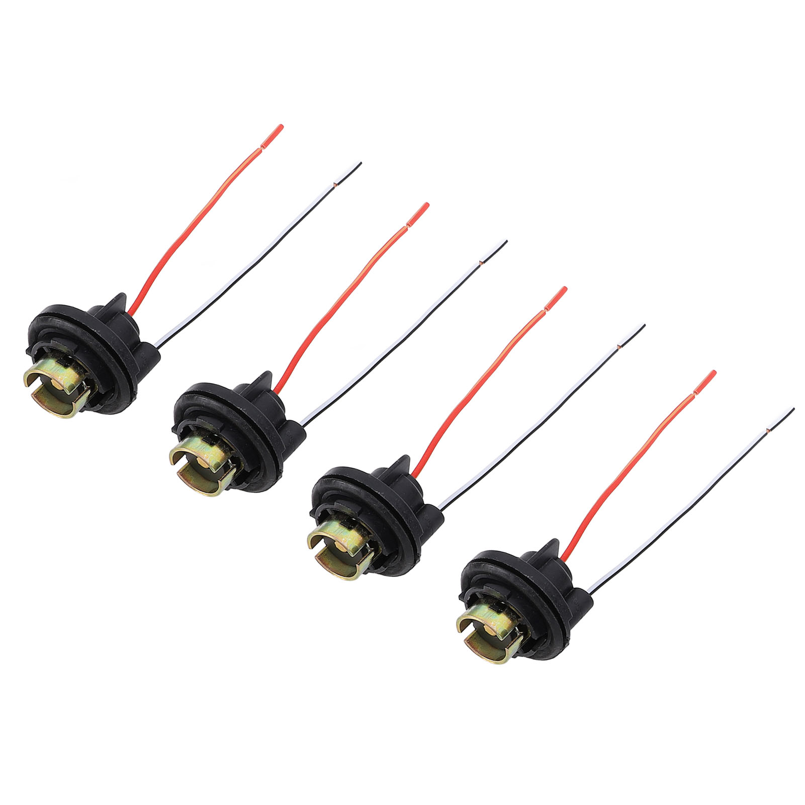 Satz Mit 4 Vorverdrahteten, Wasserdichten Rücklichtfassungen, 12 Bis 24 V Dc, Kompatibel Mit Ba15s-glühbirnen (bremslichter, Blinker Und Rückfahrscheinwerfer).