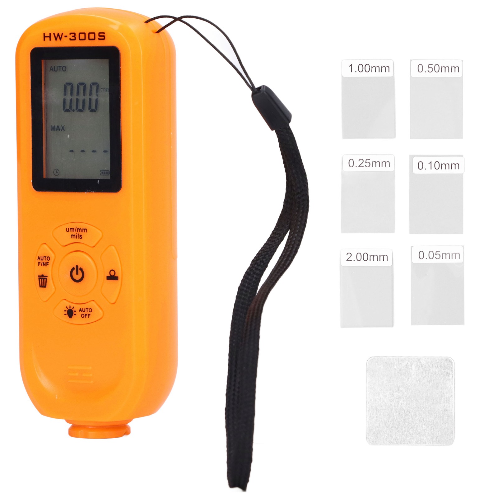 Hw-300s Schichtdickenmessgerät, Digitales Lcd-messgerät Mit Hintergrundbeleuchtung Zur Messung Der Schichtdicke Für Die Fertigungs-, Metallverarbeitungs- Und Chemieindustrie, Schwarzes Hochformatdispl