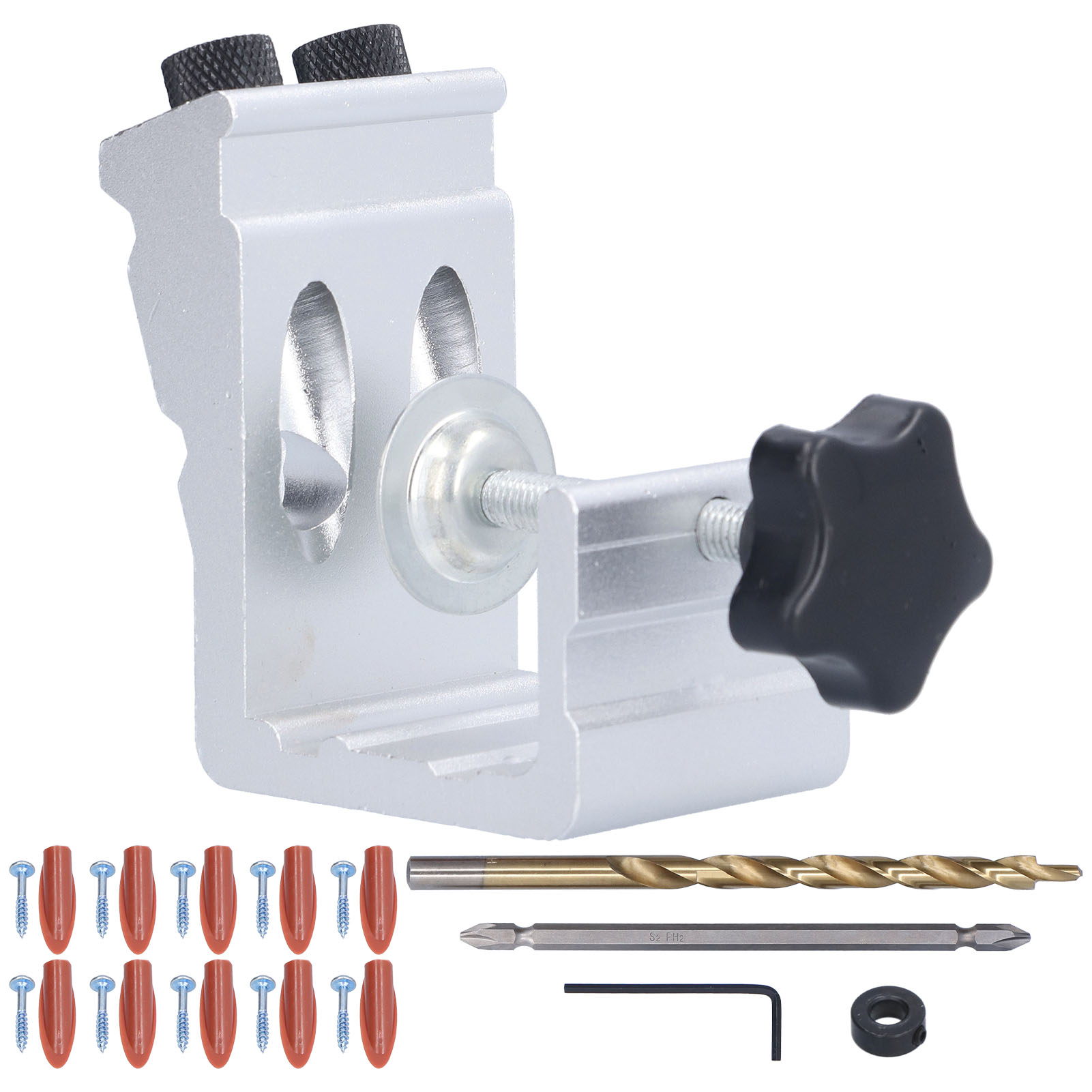 Set Aus 3 Stufenbohrern Mit Dreieckigem Schaft Aus Schnellarbeitsstahl, Mit Aluminiumkoffer.