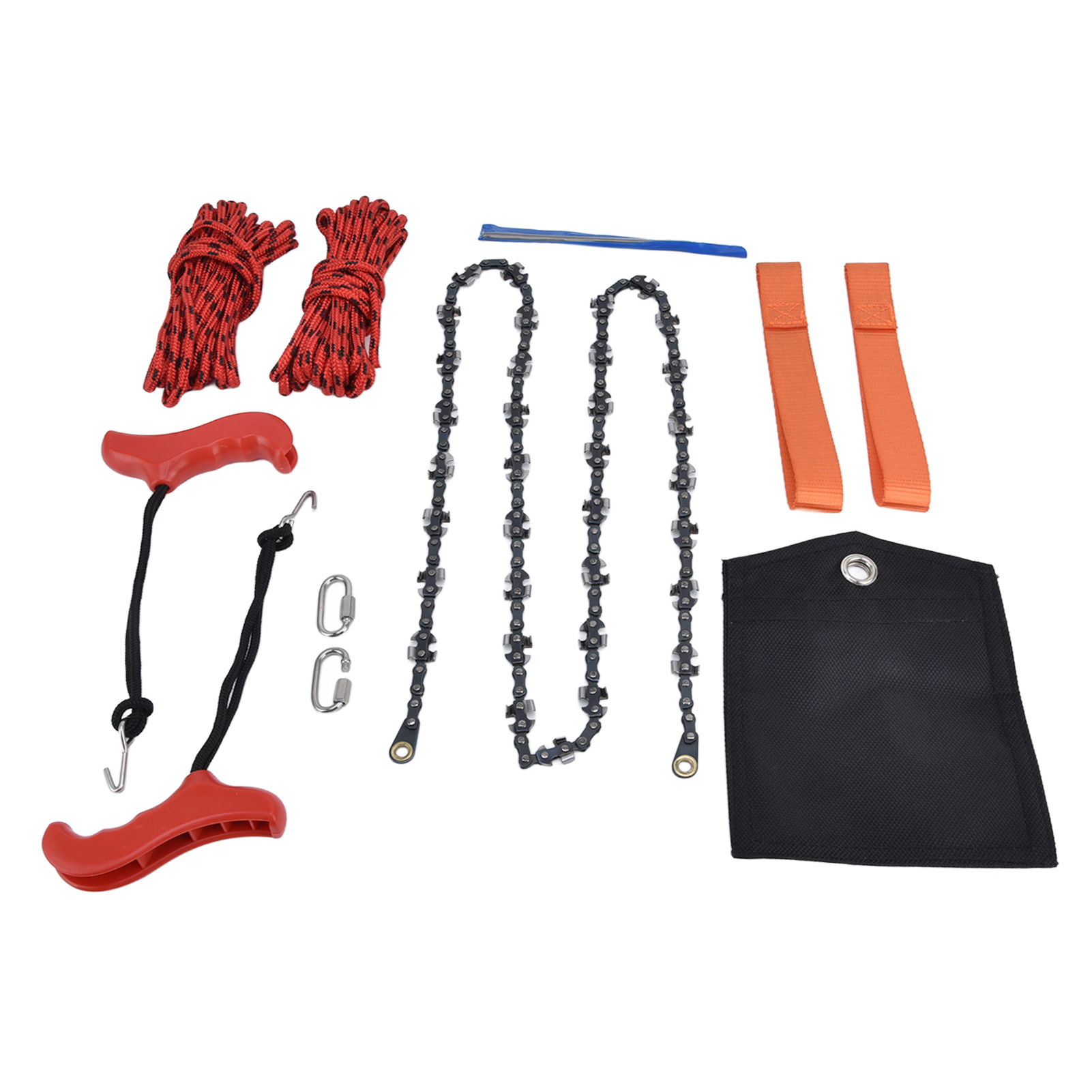 Handkettensäge Mit Kabel, Effizientes Doppelzahnblatt, Zusammenklappbare Taschenkettensäge Für Äste, 53 Zoll