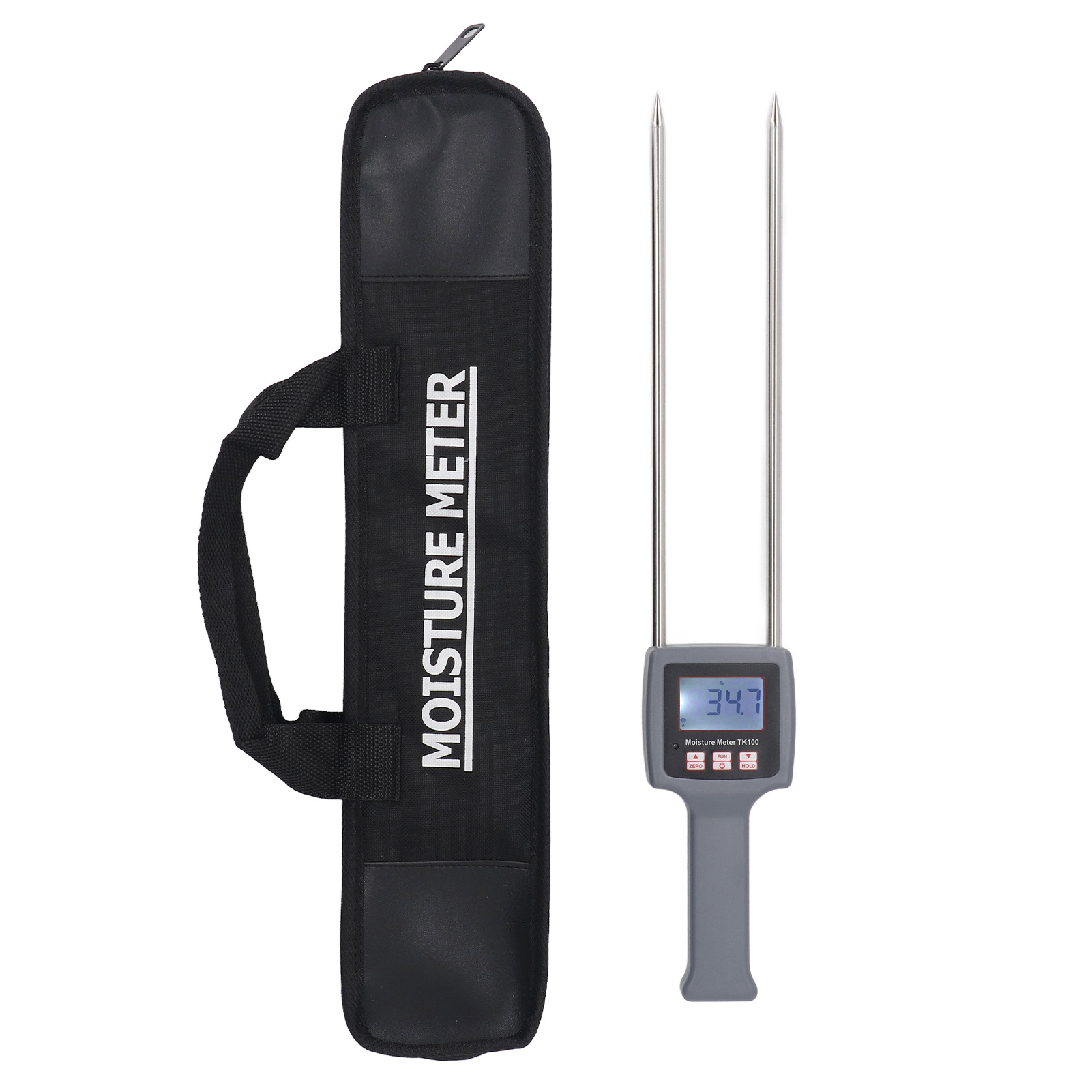 Tragbares Heu-hygrometer, Hintergrundbeleuchtetes Display, Hohe Präzision, Für Getreide, Stroh, Futter, Gras Und Kleie