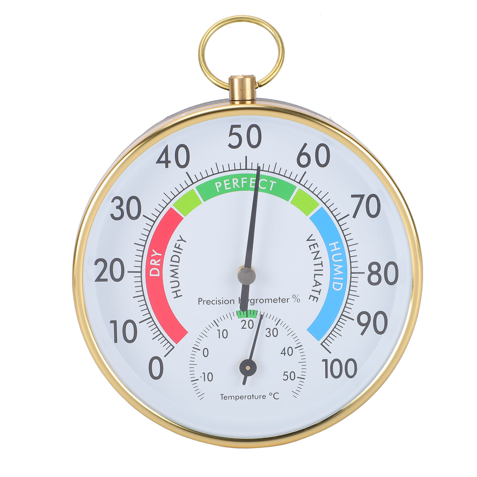 Wandmontiertes Thermometer-hygrometer Für Den Innenbereich, Temperatur- Und Feuchtigkeitsmessung Für Gewächshaus, Wohnung, Lagerhalle, Büro, 10 Cm (3,94 Zoll)