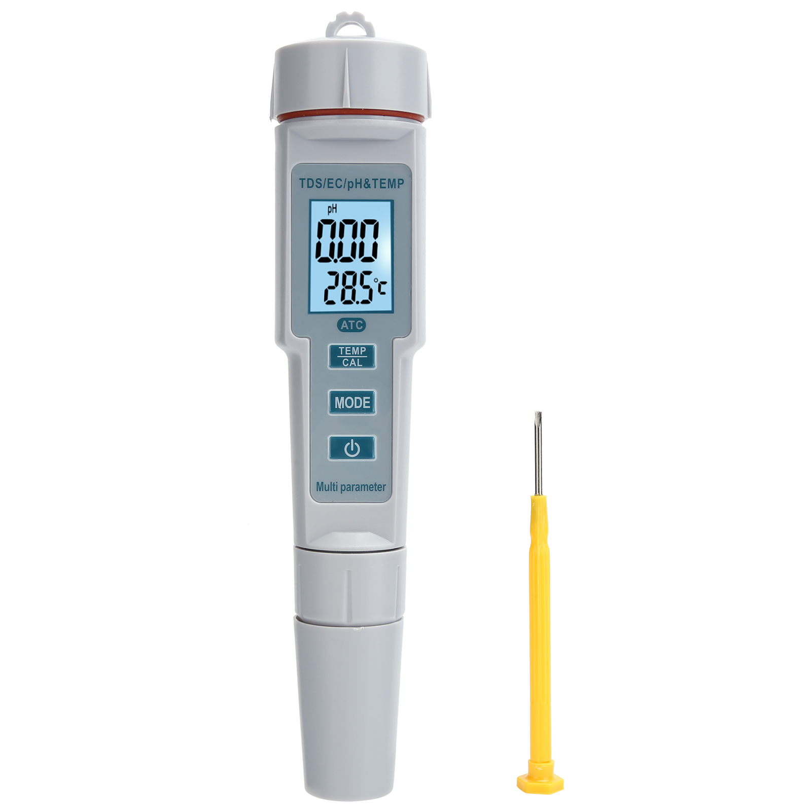 Tragbares 4-in-1-wasserqualitätsmessgerät: Ph/ec/tds, Temperatur, Salzgehalt.