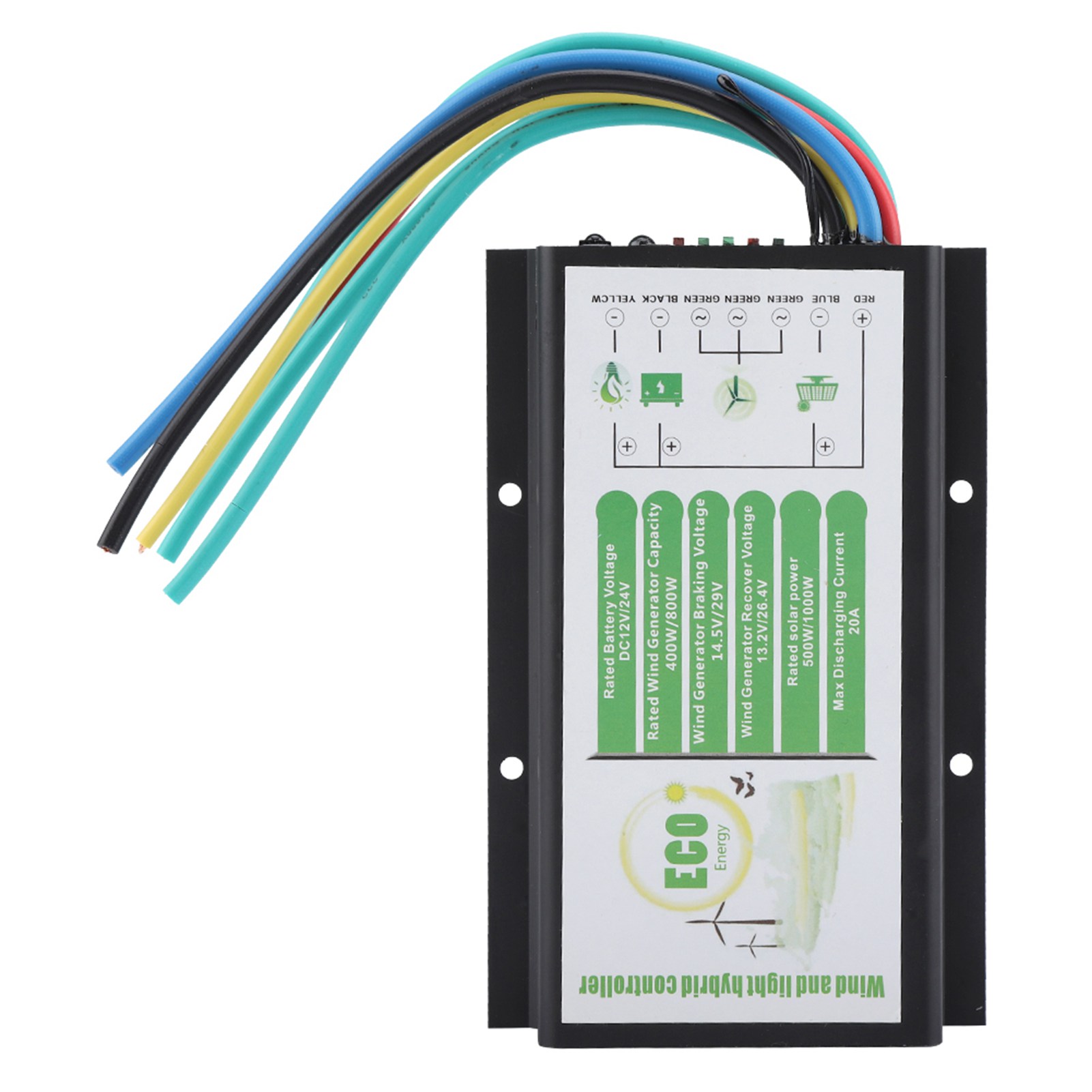 Hybrid-wind- Und Solarregler 12v/24v Dc 400w / 800w