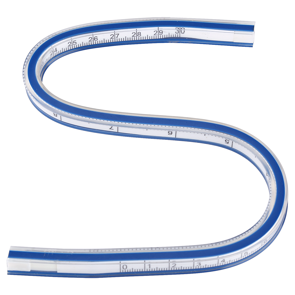 Flexibles Gebogenes Lineal, Messwerkzeug Zum Zeichnen, Malen, Grafikdesign Und Modedesign (30 Cm)